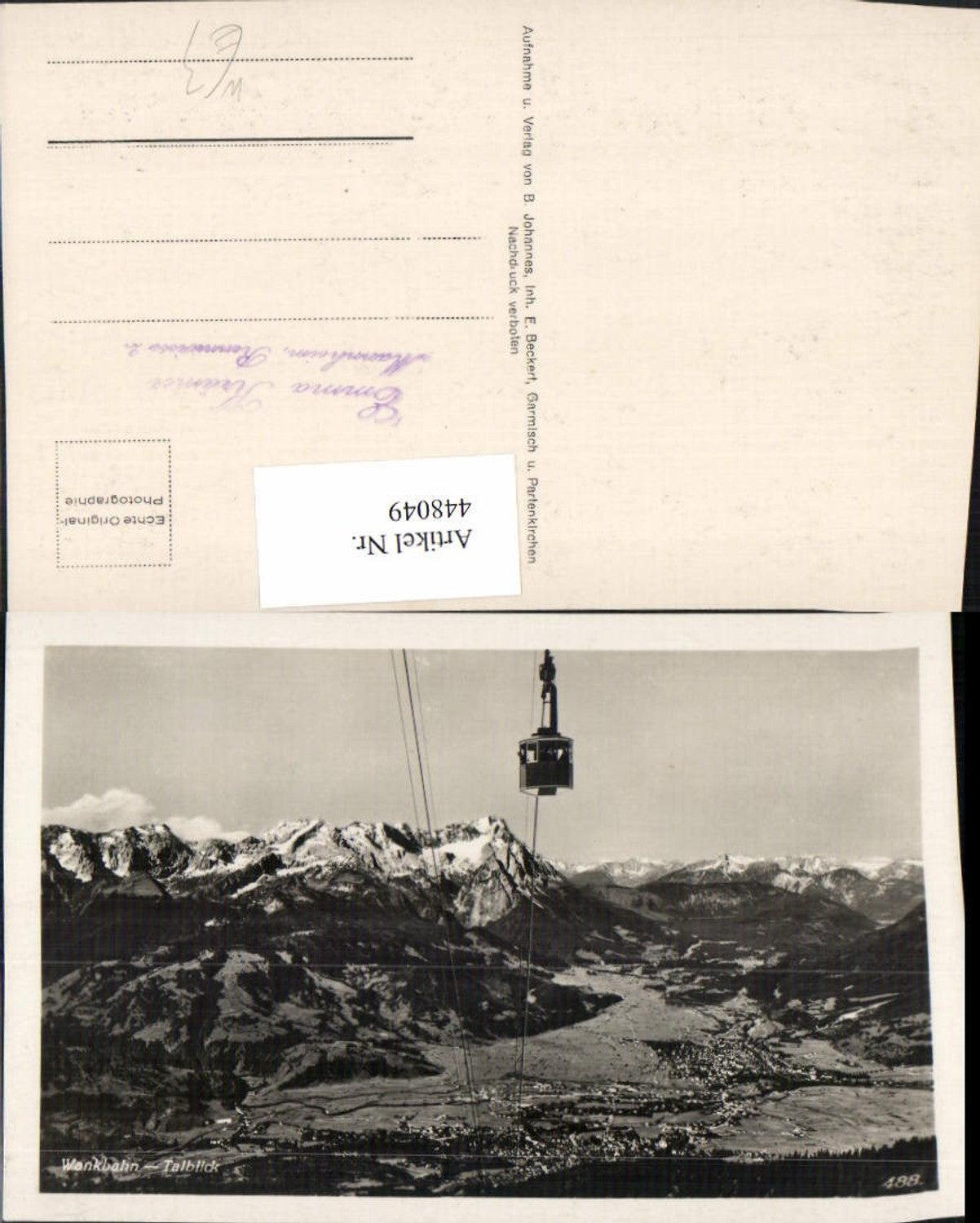 448049,Wankbahn Seilbahn Talblick Garmisch-Partenkirchen Bergkulisse