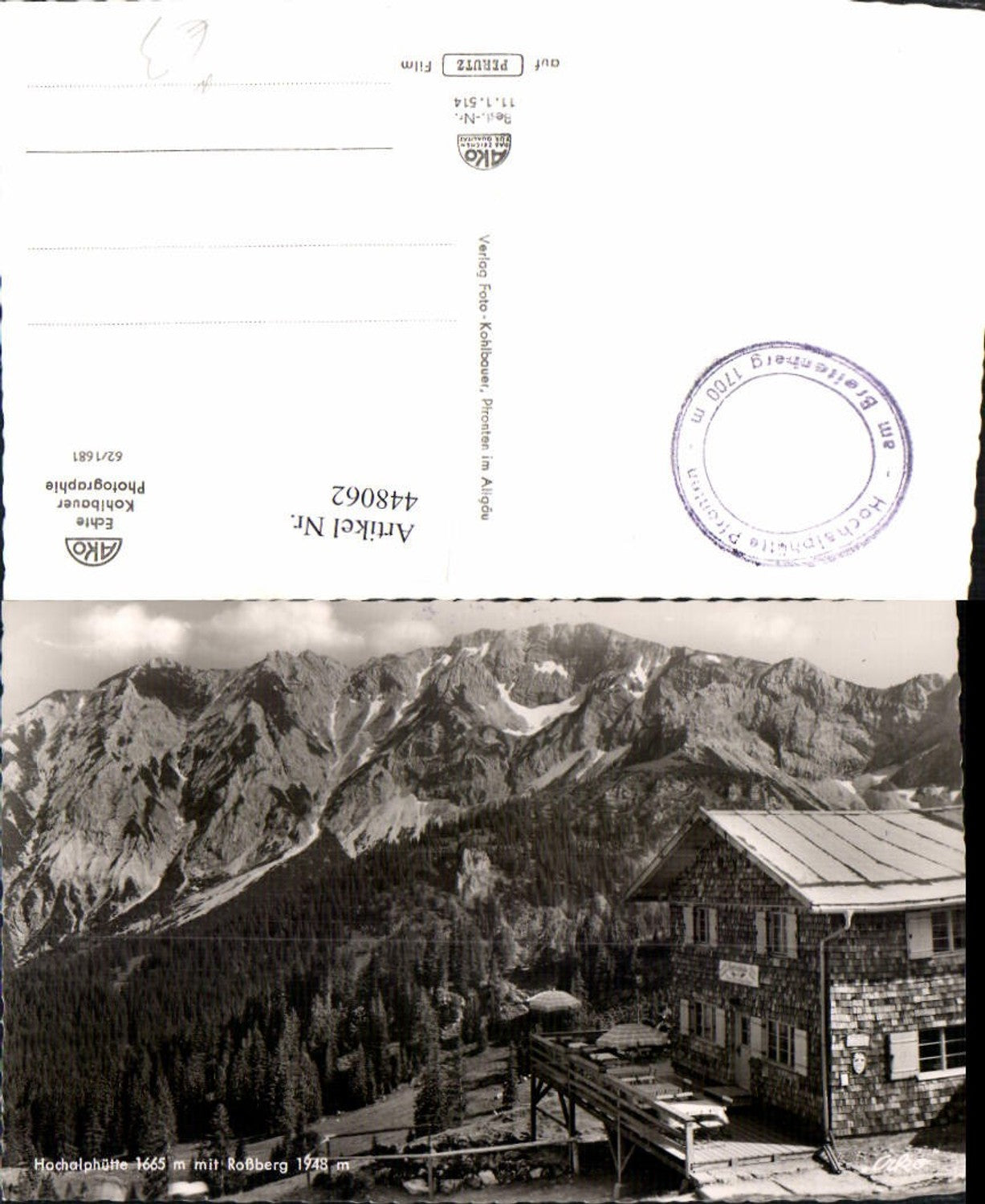 448062, Hochalphütte near Pfronten with Roßberg mountain scenery