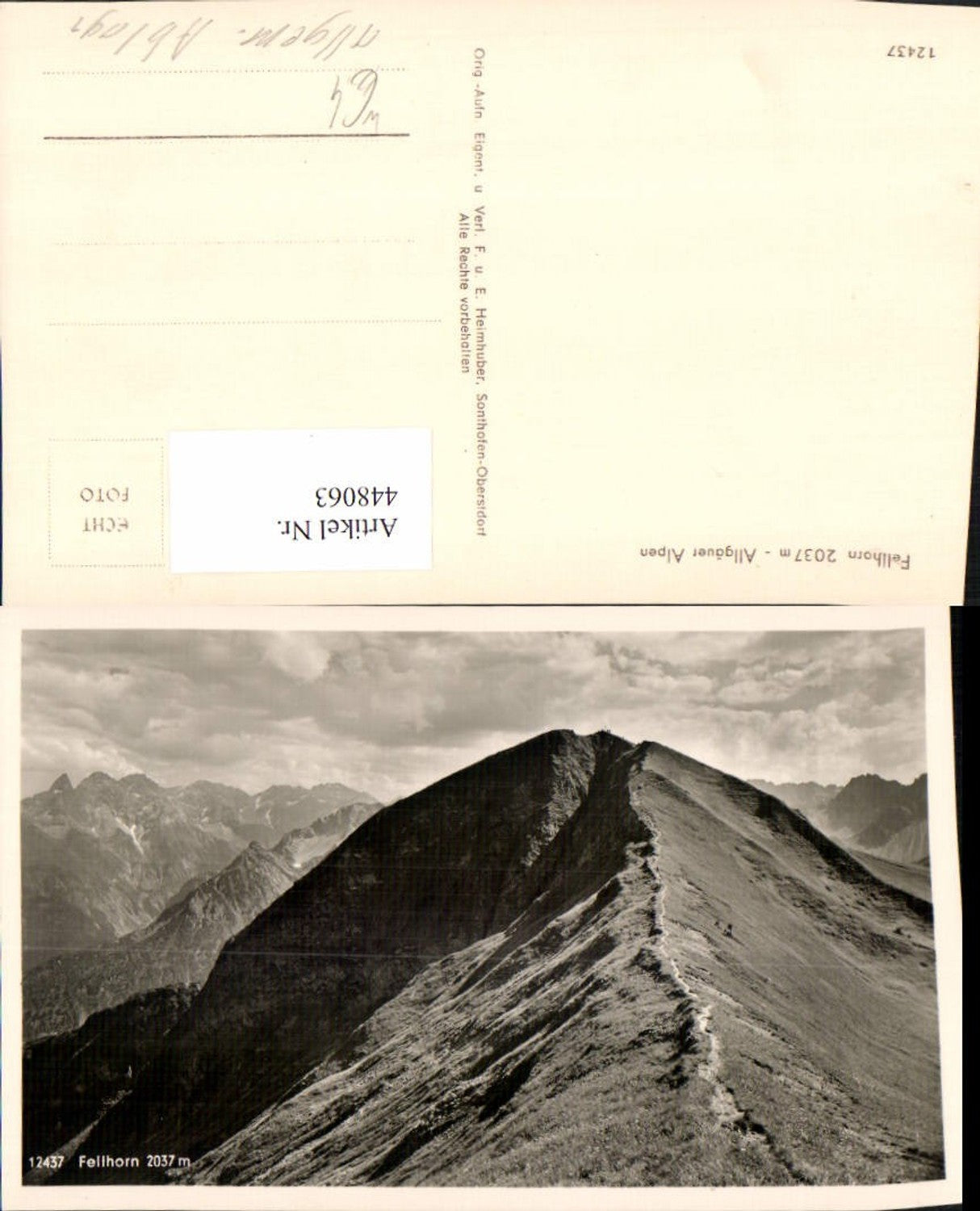 448063,Fellhorn b. Oberstdorf im Allgäu Bergkulisse