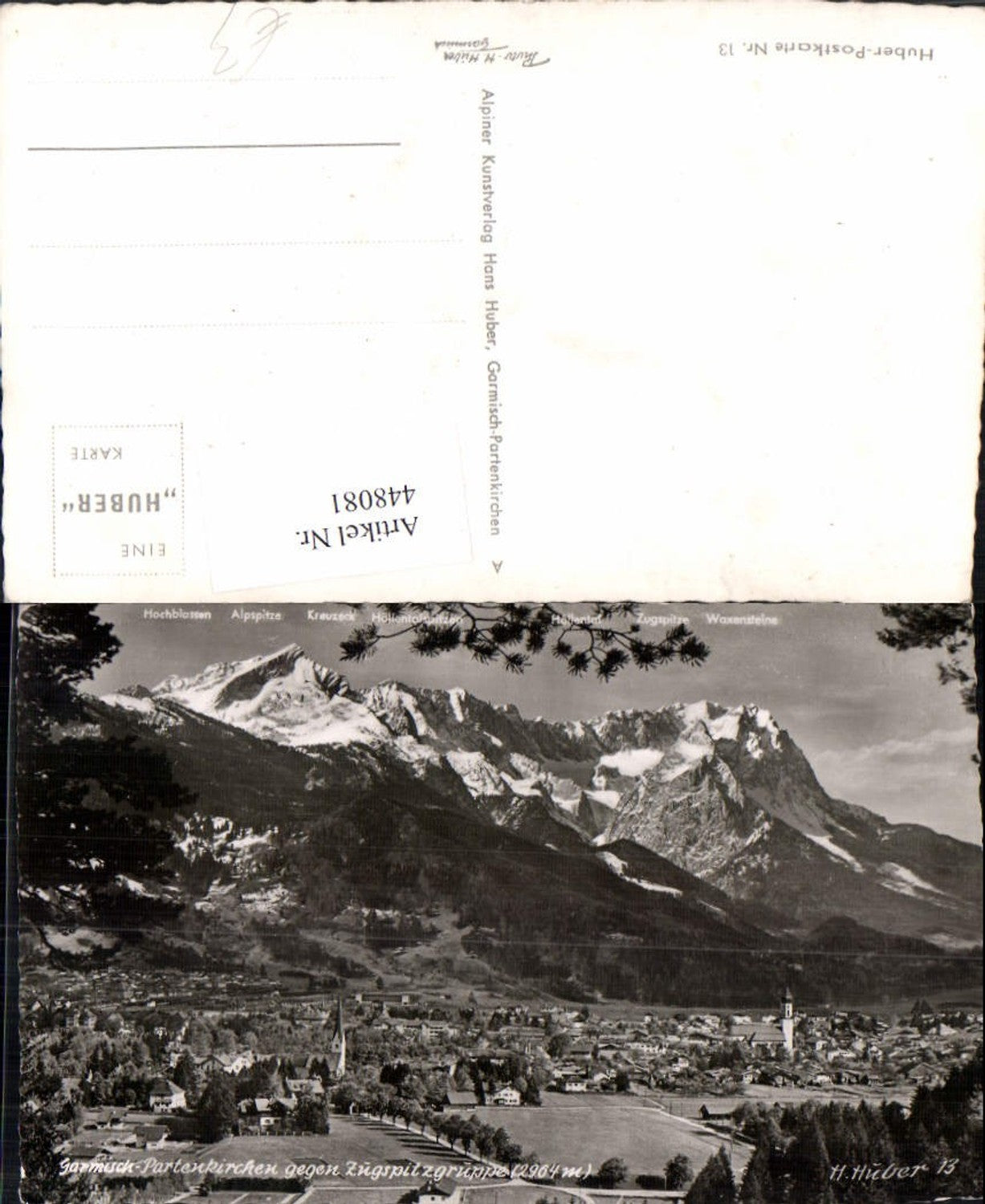 448081,Garmisch-Partenkirchen Totale geg. Zugspitze Bergkulisse