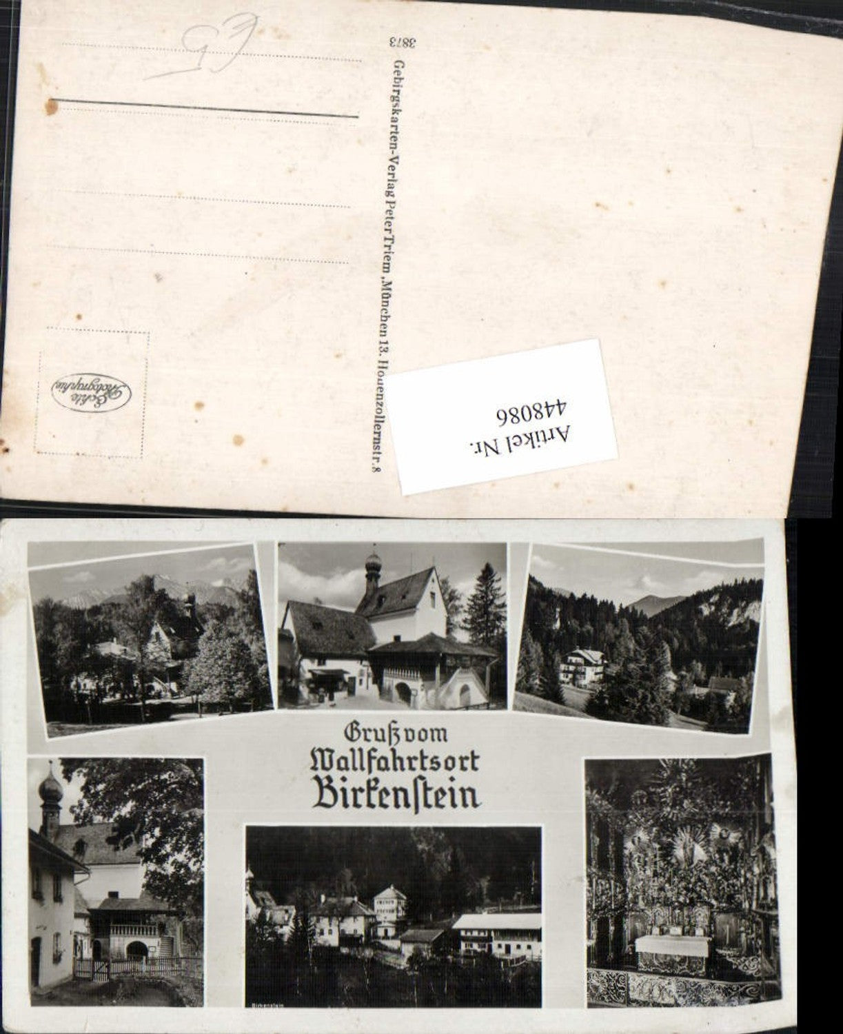 448086,Birkenstein b. Fischbachau Kirche Altar Mehrbildkarte