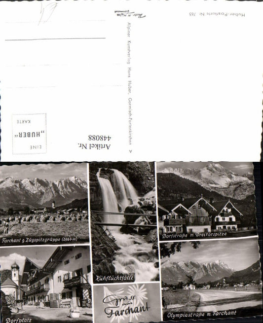 448088,Farchant Totale Wasserfall Olympiastraße Mehrbildkarte
