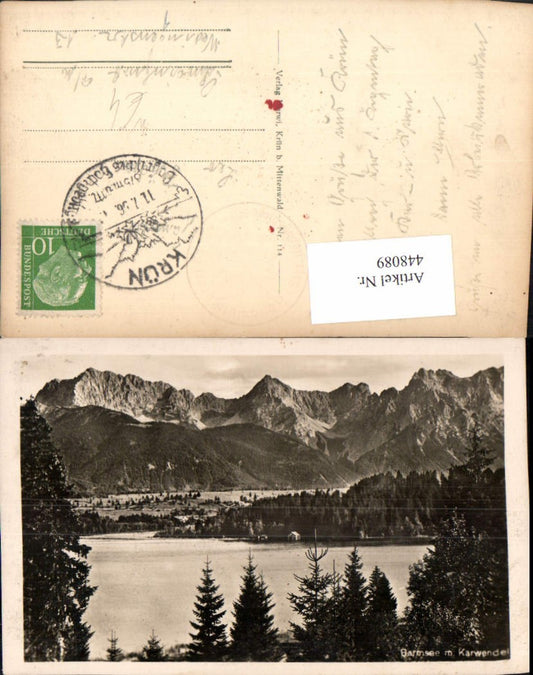 448089,Barmsee See b. Krün m. Karwendel Bergkulisse