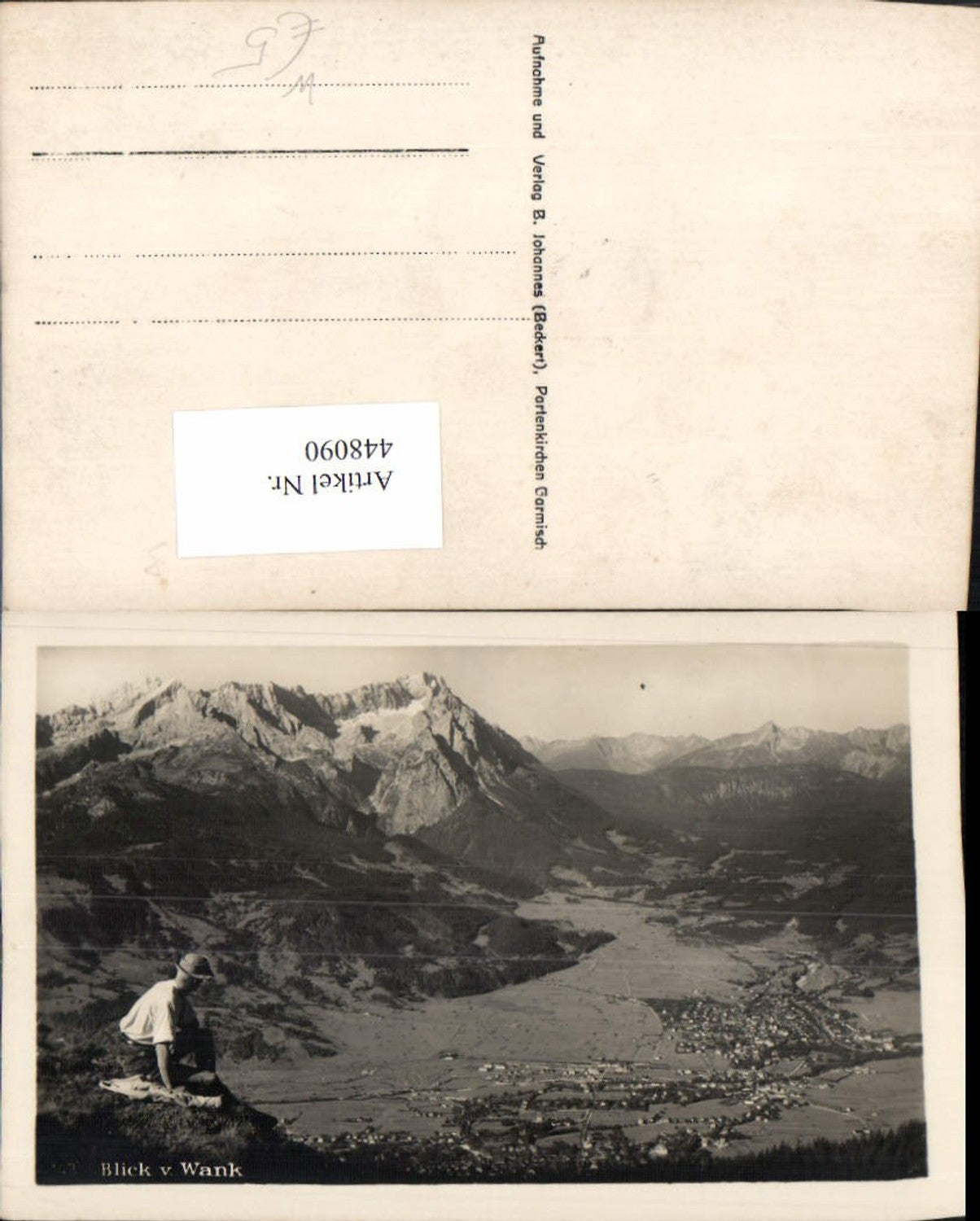 448090,Blick vom Wank b. Garmisch-Partenkirchen Bergkulisse
