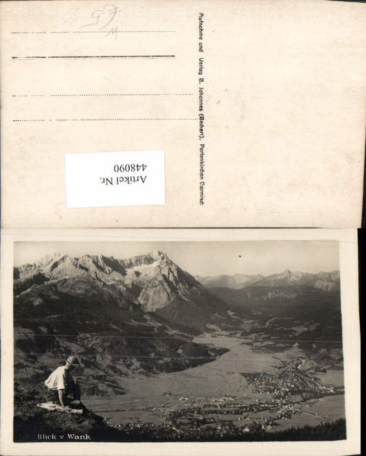 448090,Blick vom Wank b. Garmisch-Partenkirchen Bergkulisse