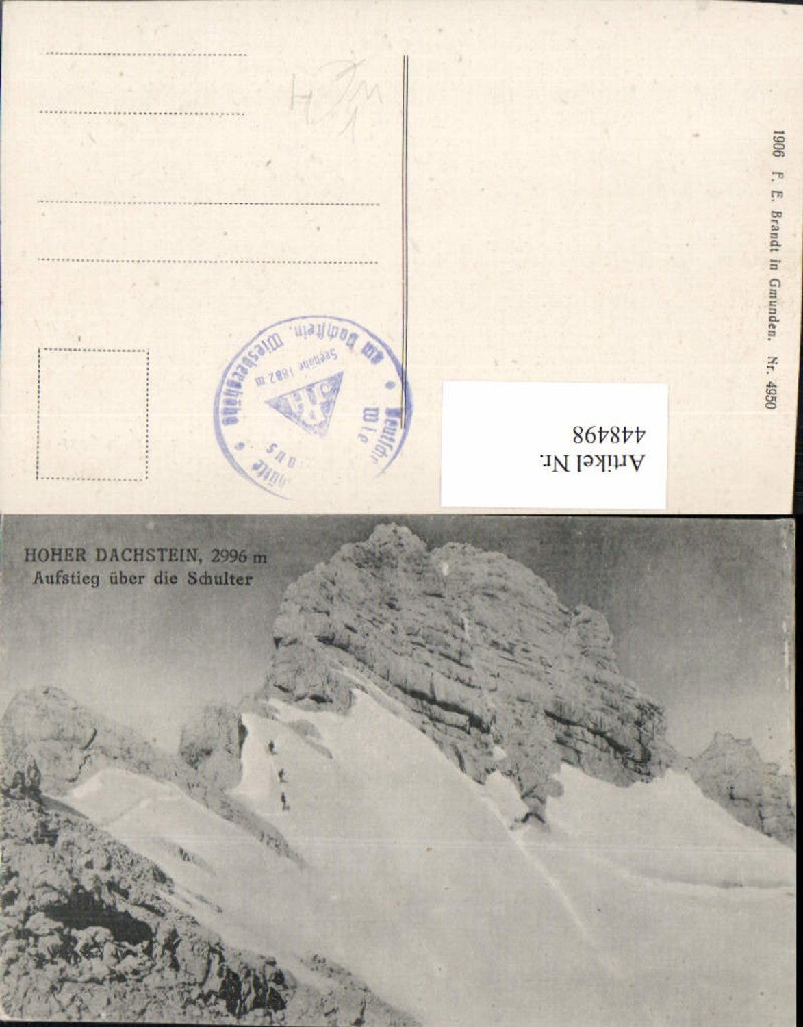 448498,Hoher Dachstein b. Gosau Bergkulisse pub F. E. Brandt 4950