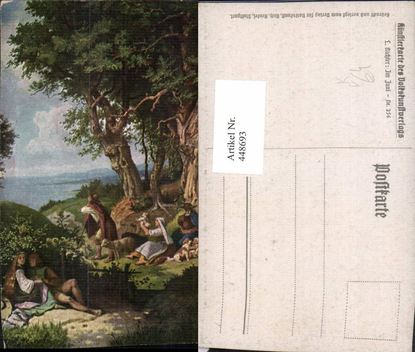 448693,Künstler AK L. Richter Im Juni Familie Liebe Paar pub Volkskunstverlag 256