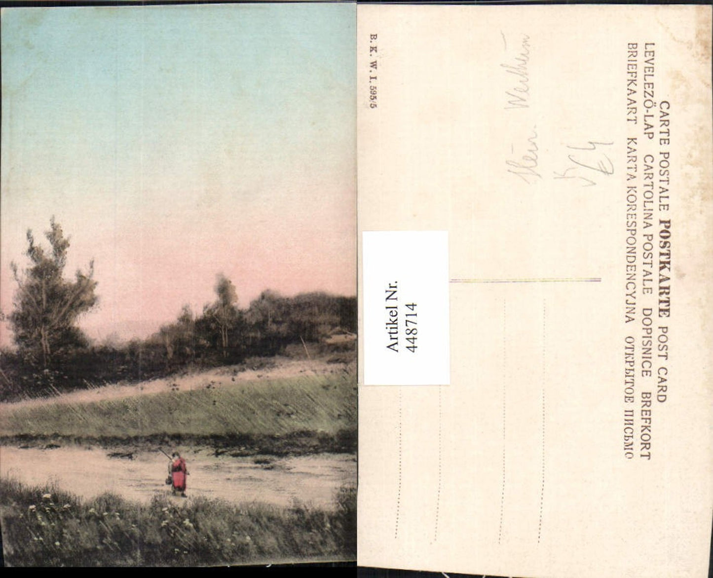 448714,Künstler AK Heinrich Wertheim Landschaft pub B.K.W.I. 595/5