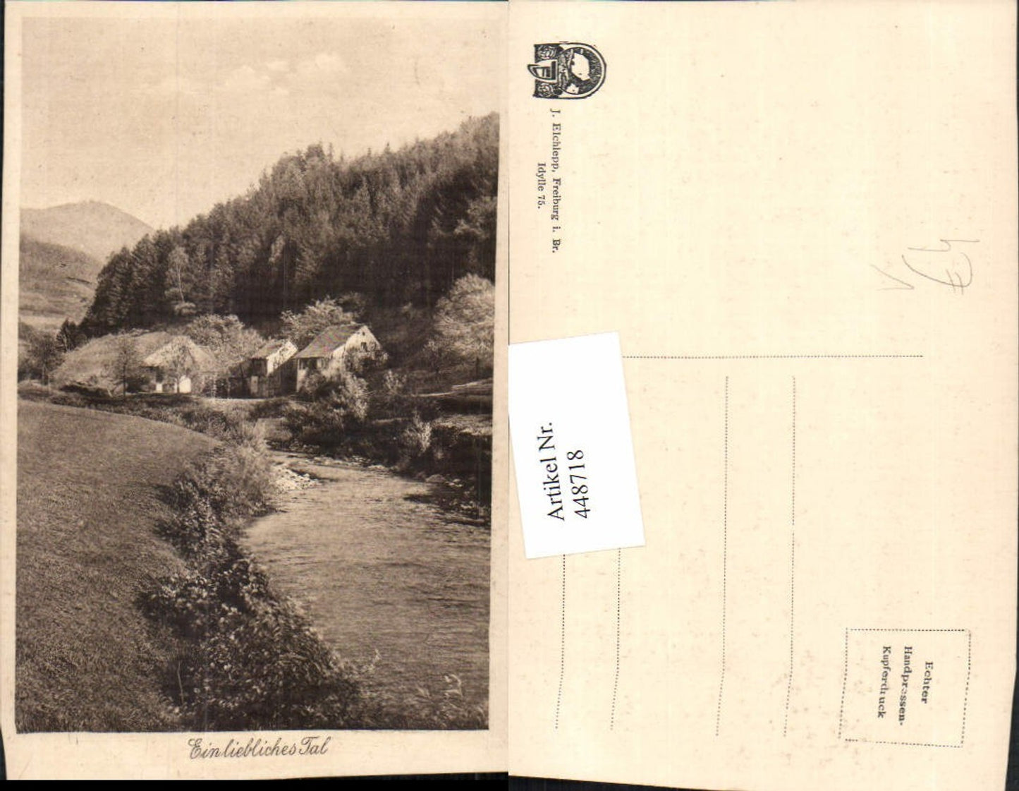 448718,Fotokunst J. Elchlepp Freiburg Ein liebliches Tal Landschaft Bach