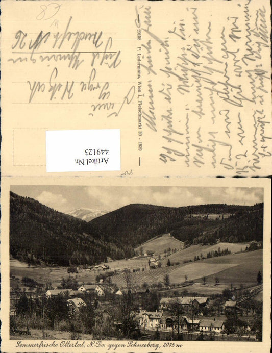 449123,Ottertal b. Gloggnitz Teilansicht geg. Schneeberg