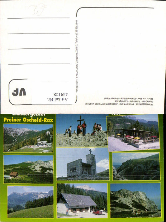 449128,Preiner Gscheid Rax Seehütte Raxkirche Edelweißhütte Mehrbildkarte