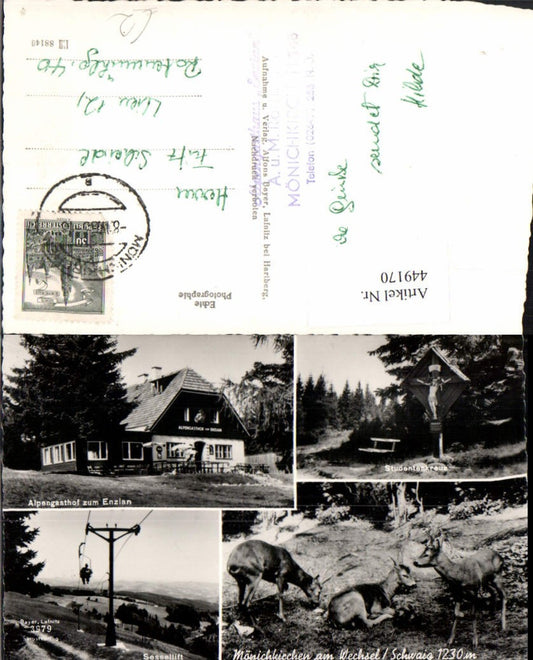 449170,Mönichkirchen am Wechsel Sessellift Wegkreuz Wild Mehrbildkarte