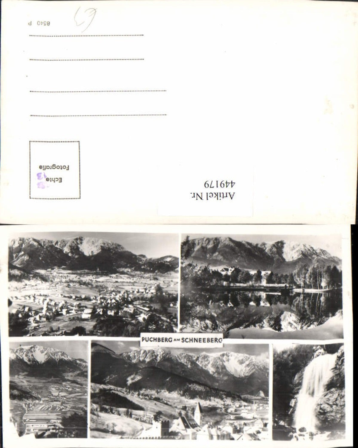449179,Puchberg am Schneeberg Totale Wasserfall Mehrbildkarte