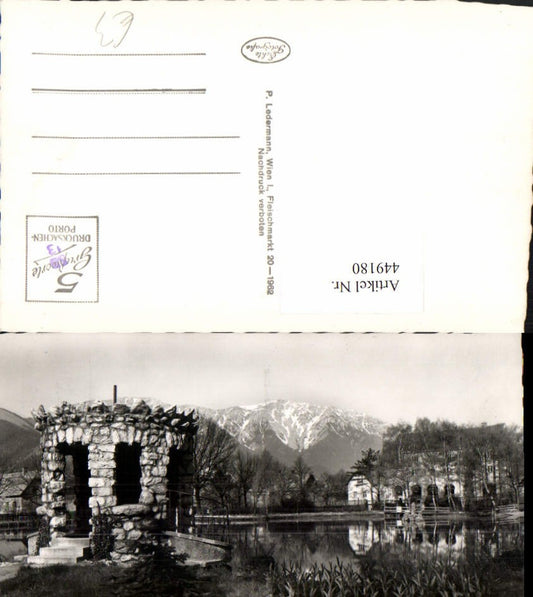 449180,Puchberg am Schneeberg Tempel Teich Bergkulisse