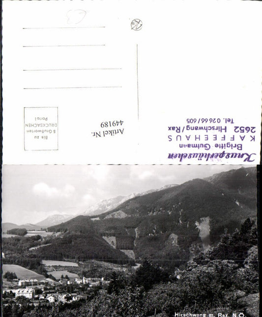 449189,Hirschwang Teilansicht m. Rax Bergkulisse
