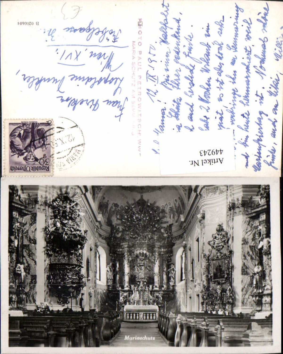 449243,Maria Schutz am Semmering Kirche Innenansicht