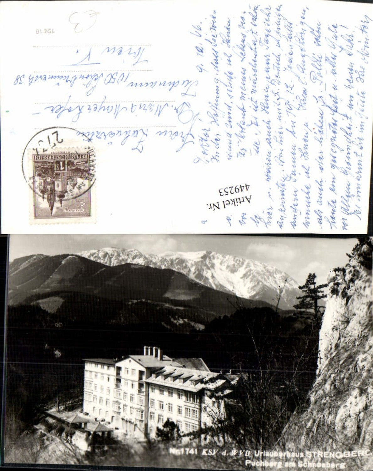 449253,Puchberg am Schneeberg Urlauberhaus Strengberg Bergkulisse