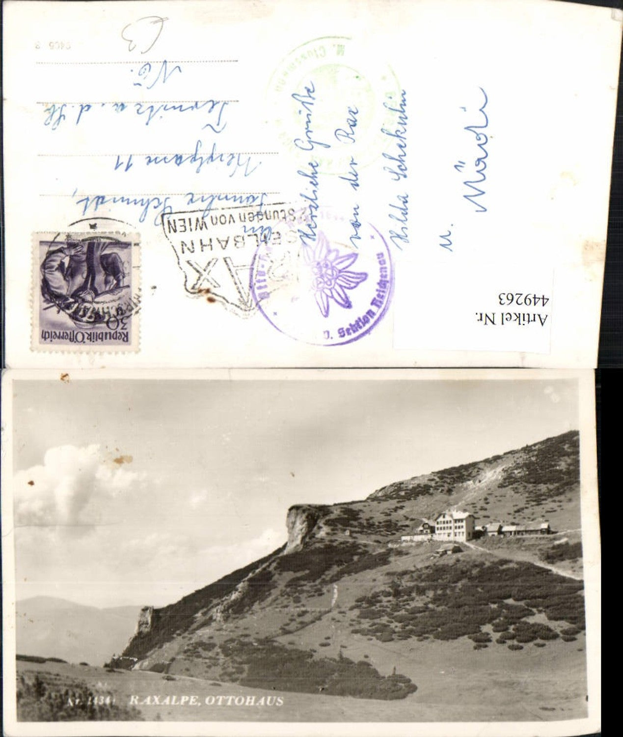 449263,Raxalpe Ottohaus Berghütte b. Reichenau