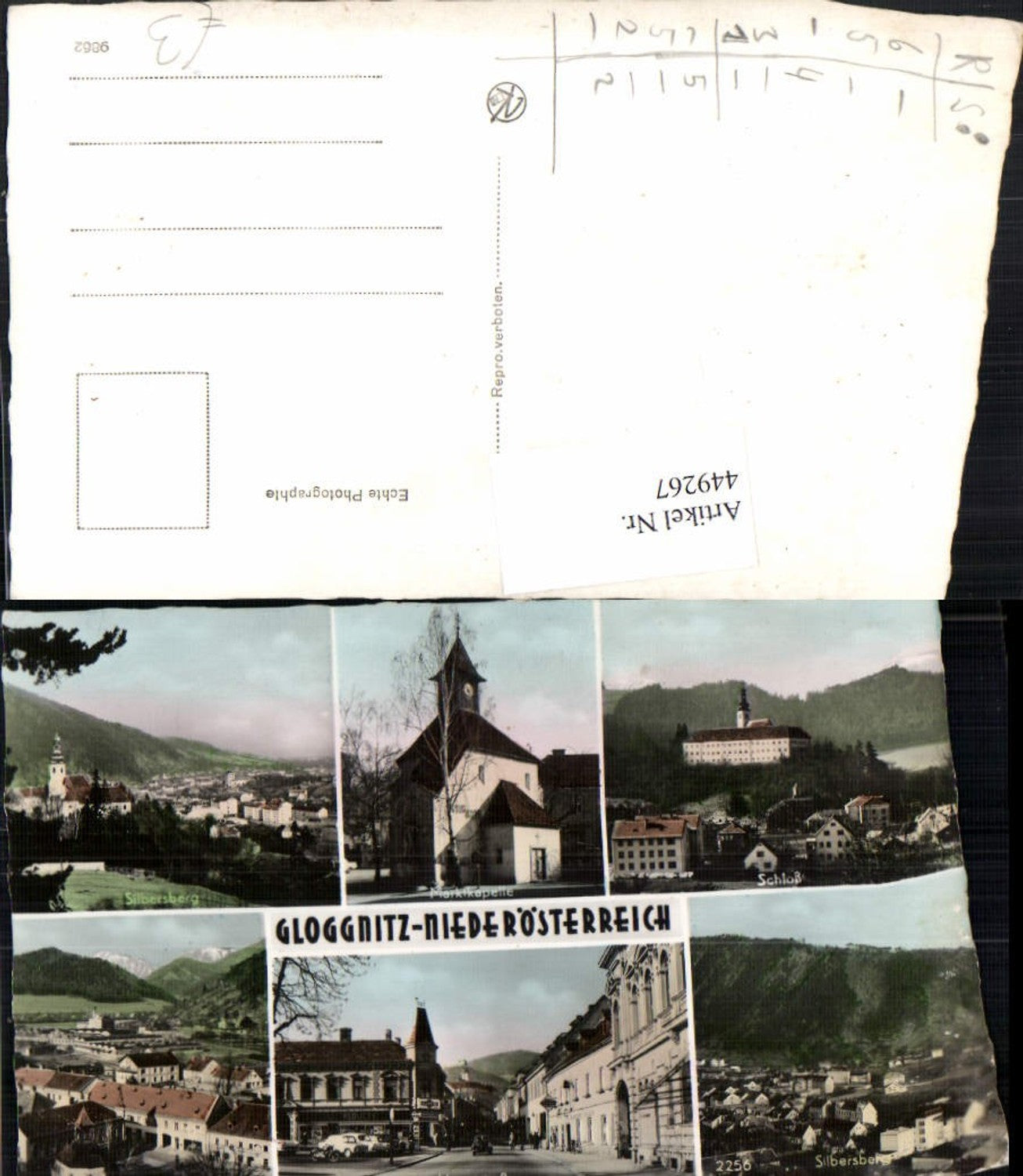449267,Gloggnitz Totale Schloss Hauptstraße Kapelle Mehrbildkarte