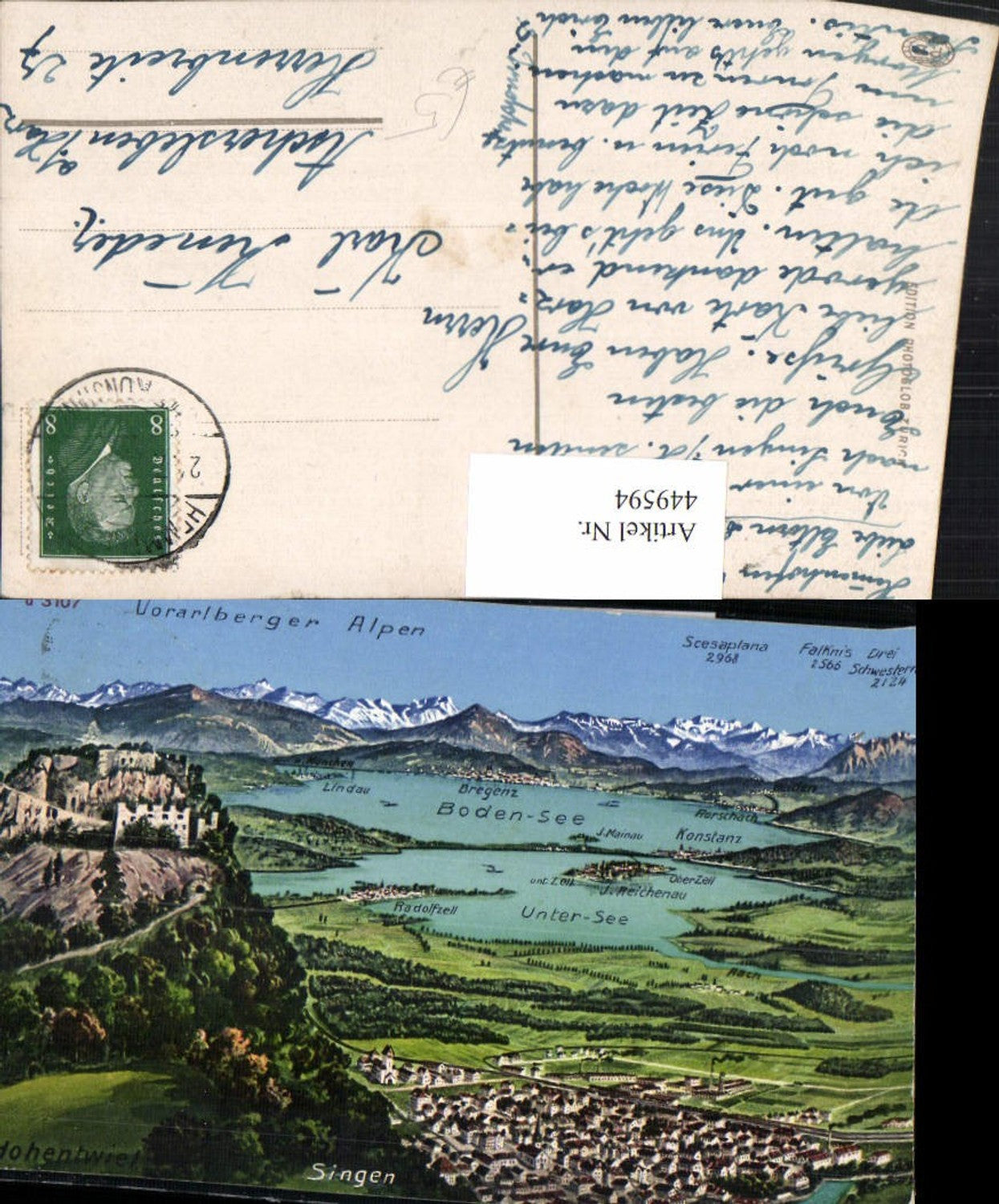 449594, Singen Hohentwiel Total Fortress Lower Lake Lake Constance Mountain scenery