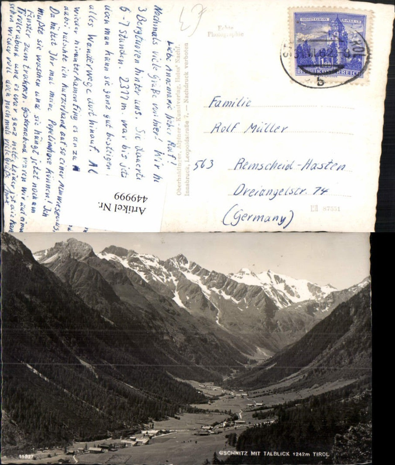 Alte Ansichtskarte – Old Postcard