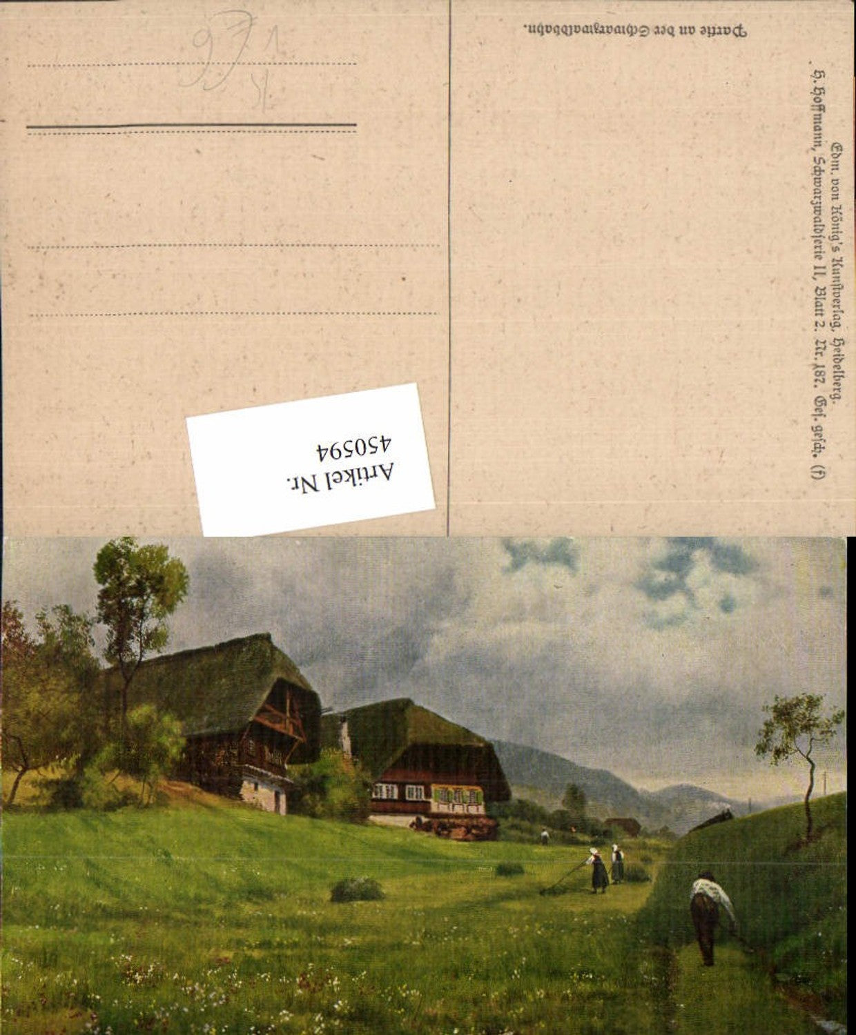 450594,Künstler AK Heinrich Hoffmann Schwarzwaldhaus pub Edm. v. König 187