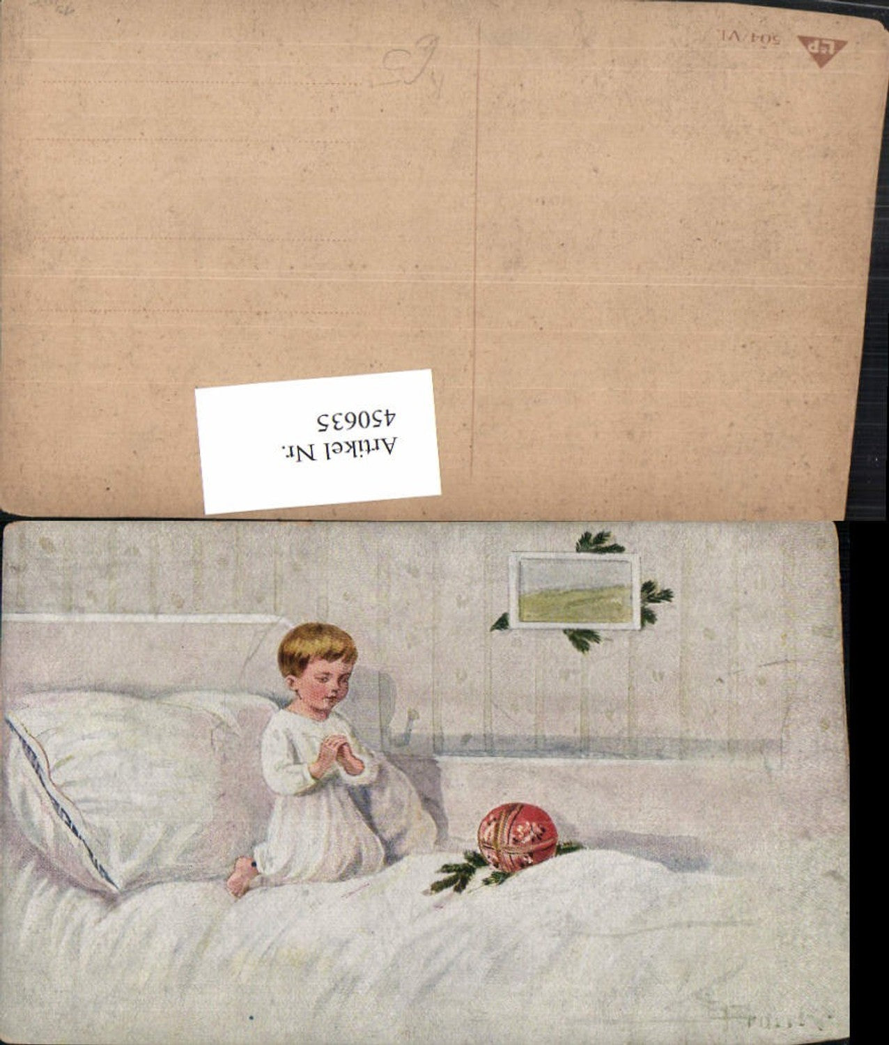 450635,Künstler AK Elly Frank Kind b. Beten Gebet Bett