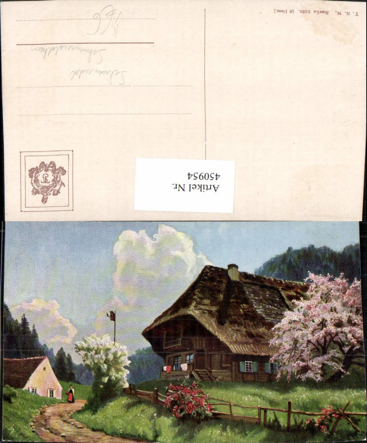 450954,Theo Stroefer 1029 Künstlerkarte Schwarzwaldhaus Schwarzwald