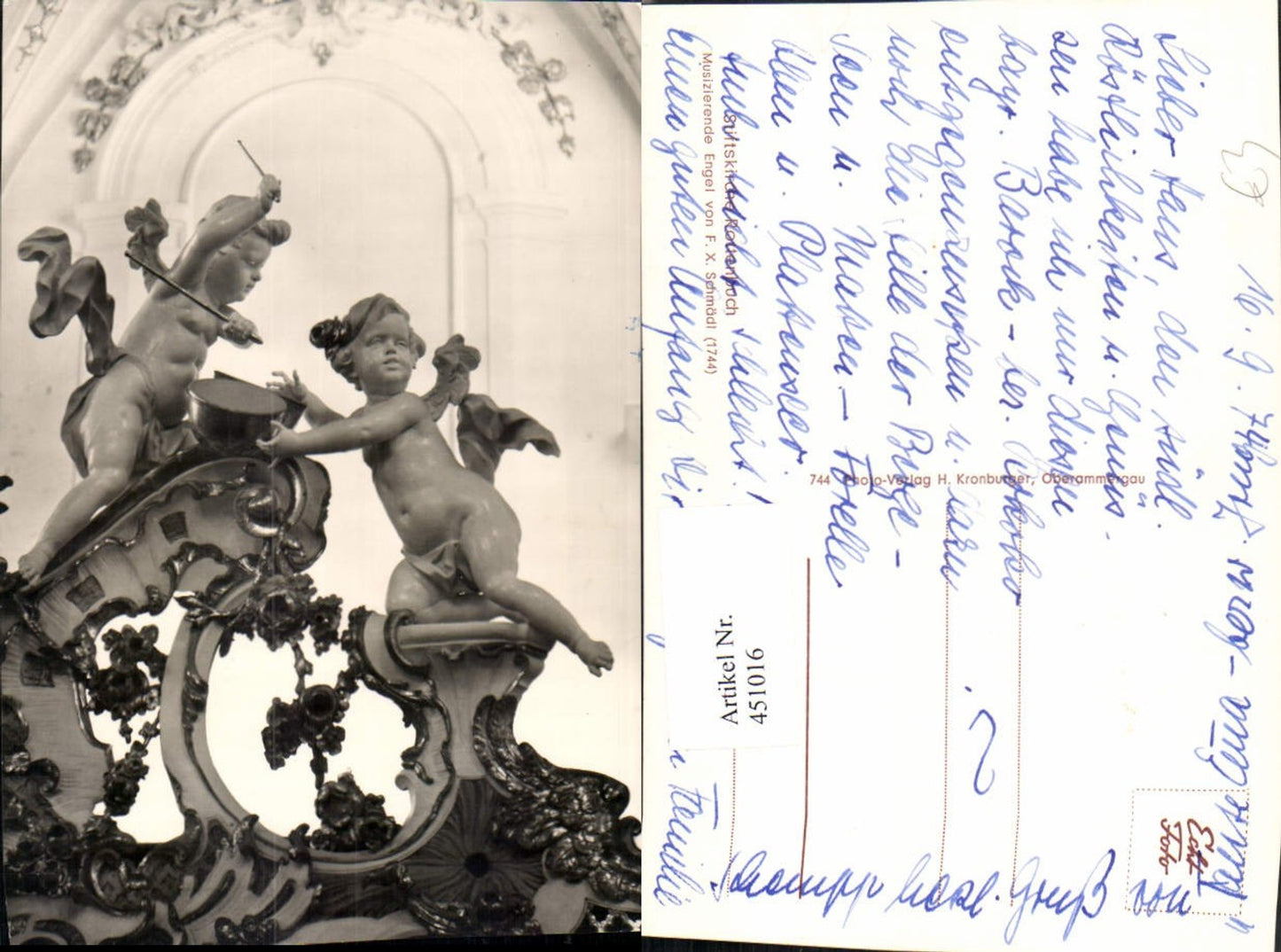 451016,Fotokunst H. Kronburger 744 Rottenbuch Stiftskirche Musizierende Engel
