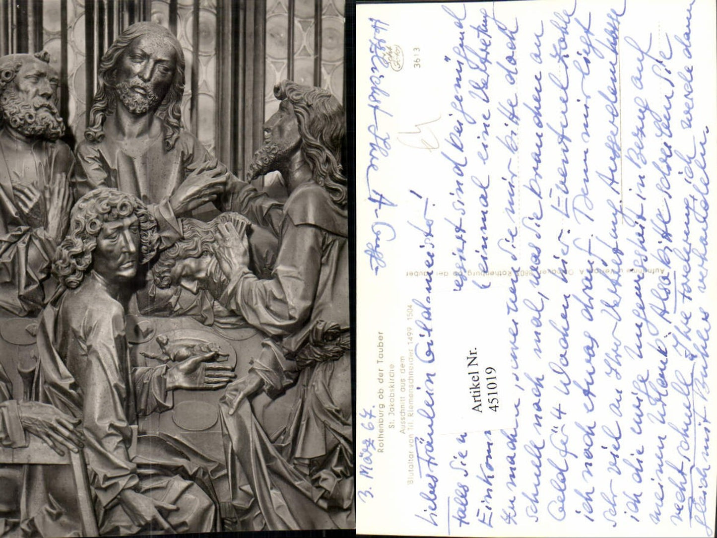 451019,Fotokunst Olmayer 8803 Rothenburg ob d. Tauber St. Jakobskirche Altar Statue