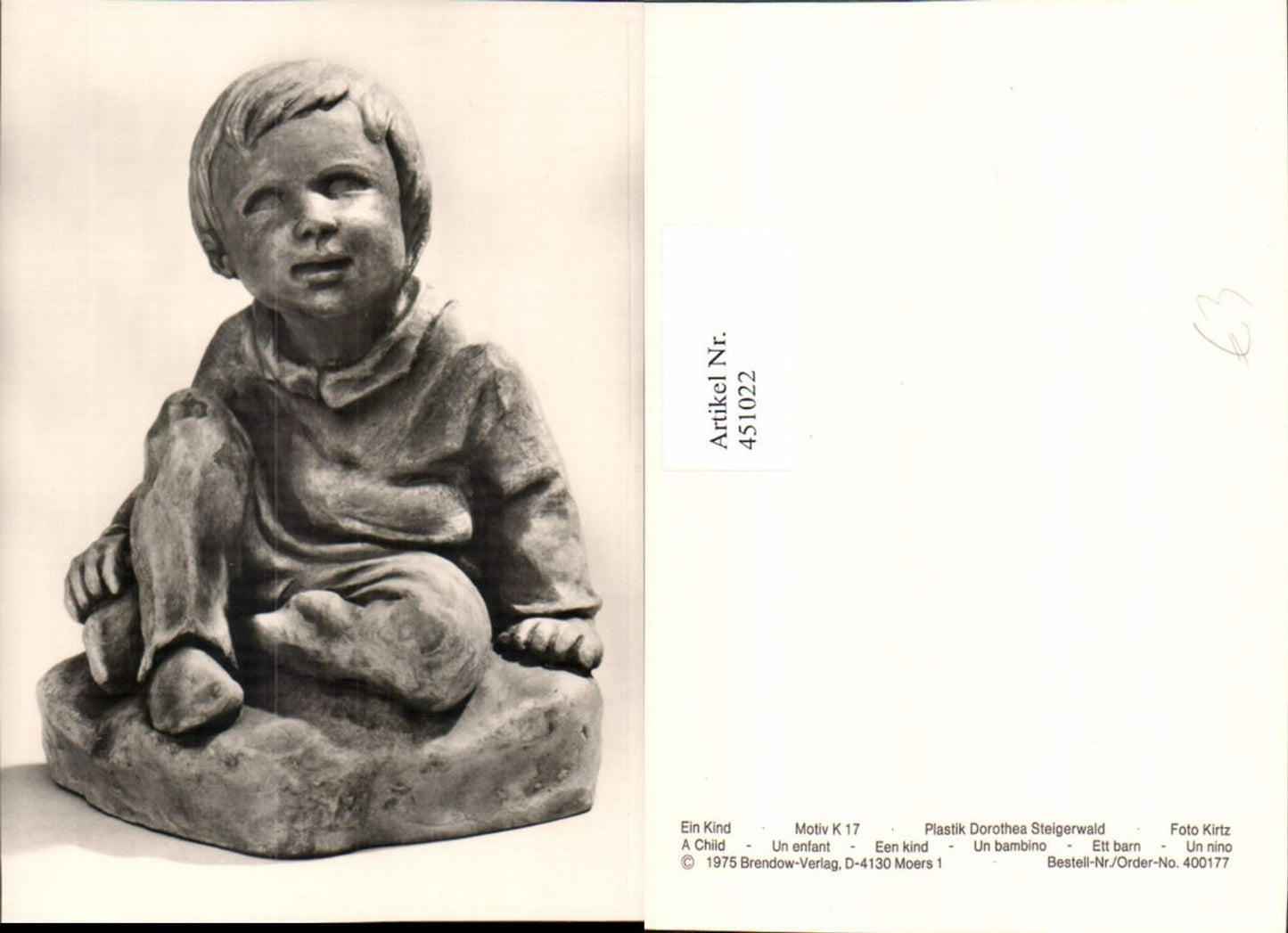 451022,Fotokunst Kirtz Ein Kind Statue Plastik Dorothea Steigerwald