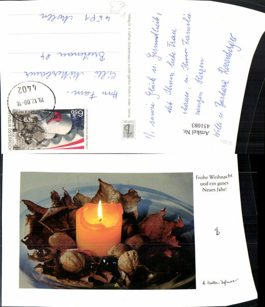 451083,Photographic Art Dr. Defner D 221 Christmas New Year Candle Leaves Nuts