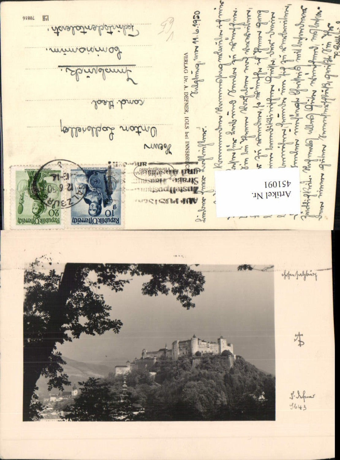 451091,Photographic Art Dr. Defner Sb43 Salzburg Hohensalzburg Fortress