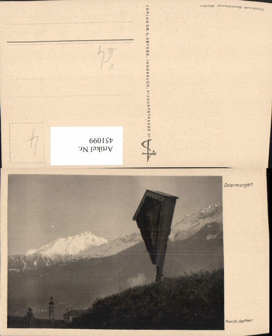 451099,Photographic art Dr. Defner Easter morning wayside cross mountain scenery