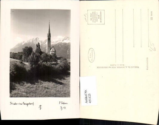 451123,Fotokunst Dr. Defner Ig13 Bergdorf Kirche Bergkulisse