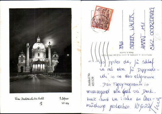 451129,Fotokunst Dr. Defner Wr104 Wien Karlskirche Kirche b. Nacht