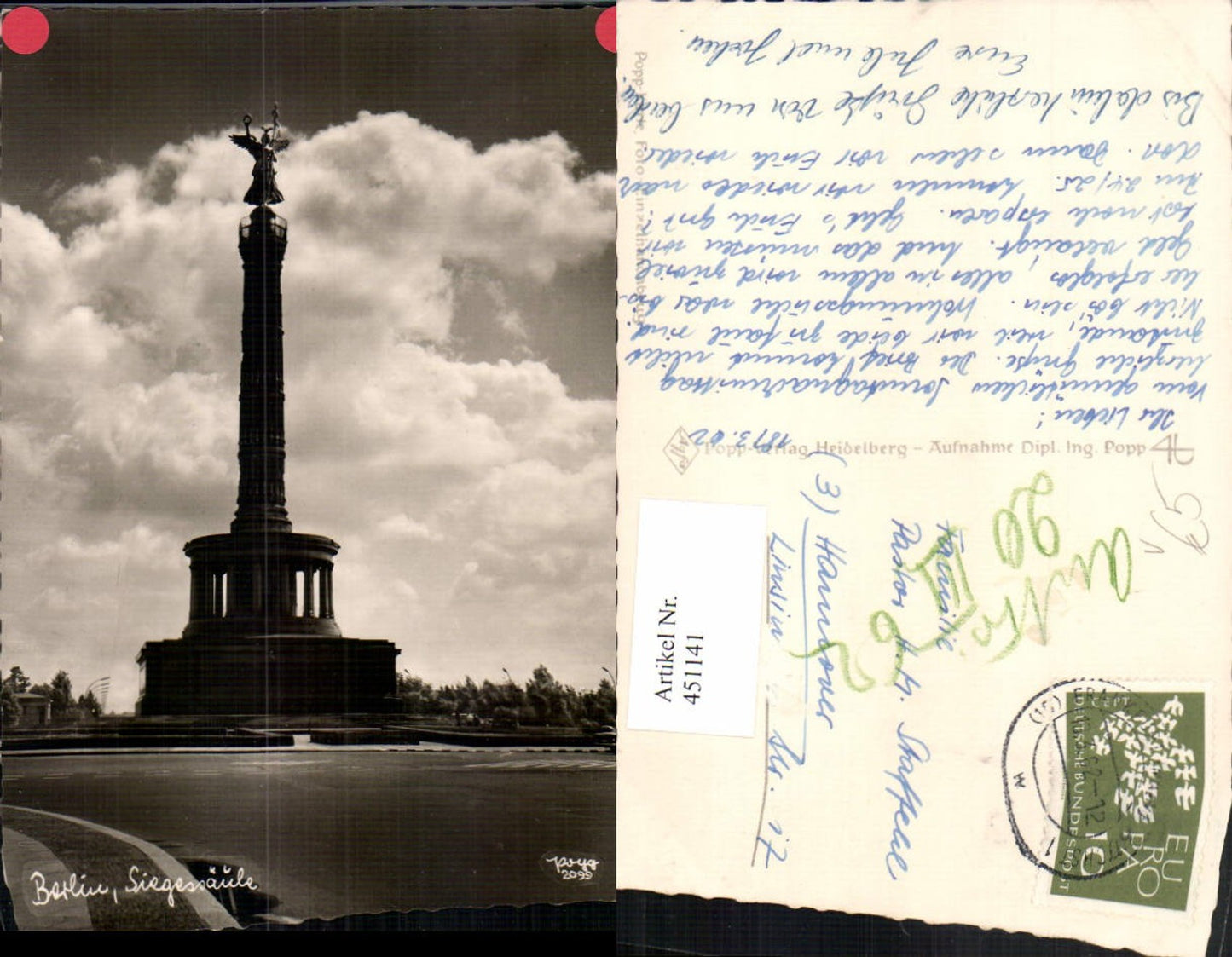 451141,Popp Verlag 2099 Berlin Siegessäule Säule