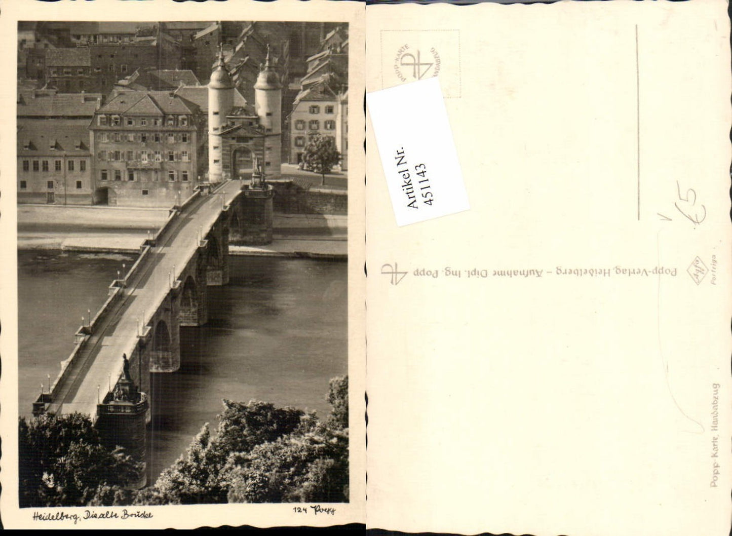 451143,Popp Verlag 124 Heidelberg Alte Brücke