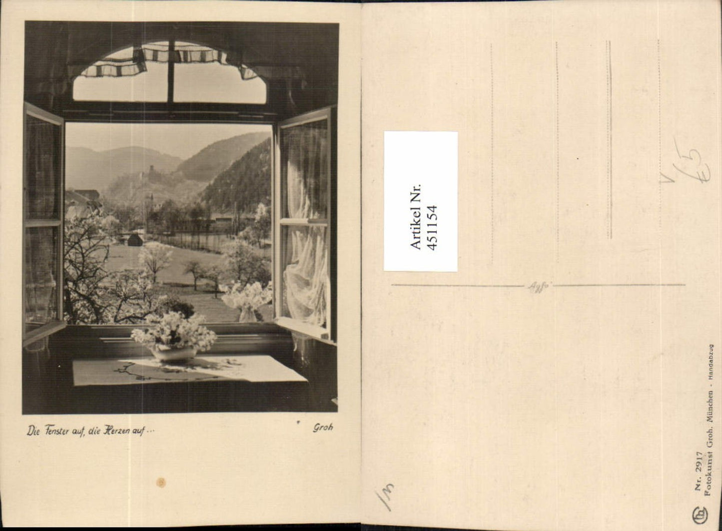 451154,Fotokunst Groh 2917 Fenster auf die Herzen auf Ausblick