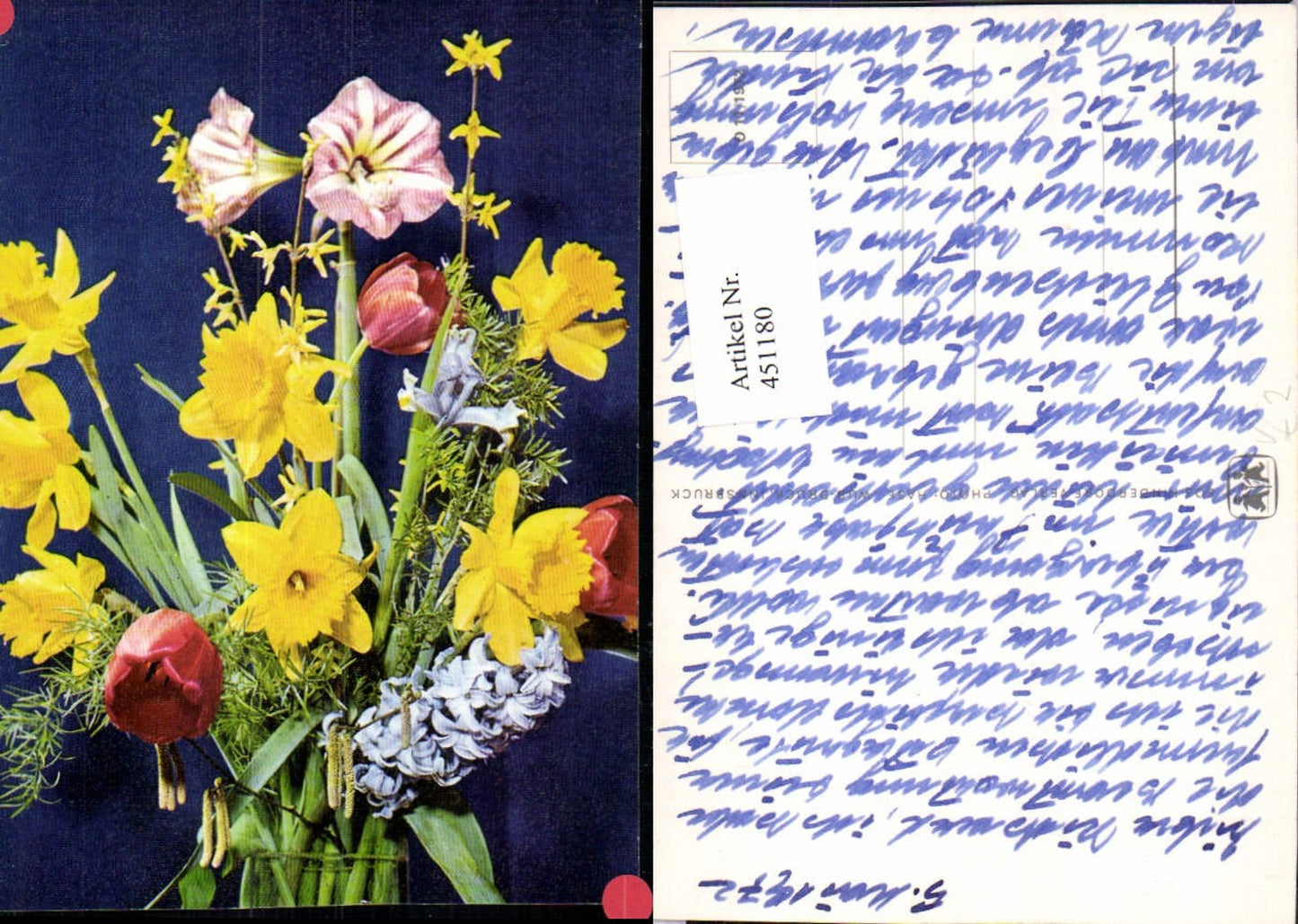 451180,SOS-Kinderdorf O11/1972 Blumenstrauß Narzissen Tulpen