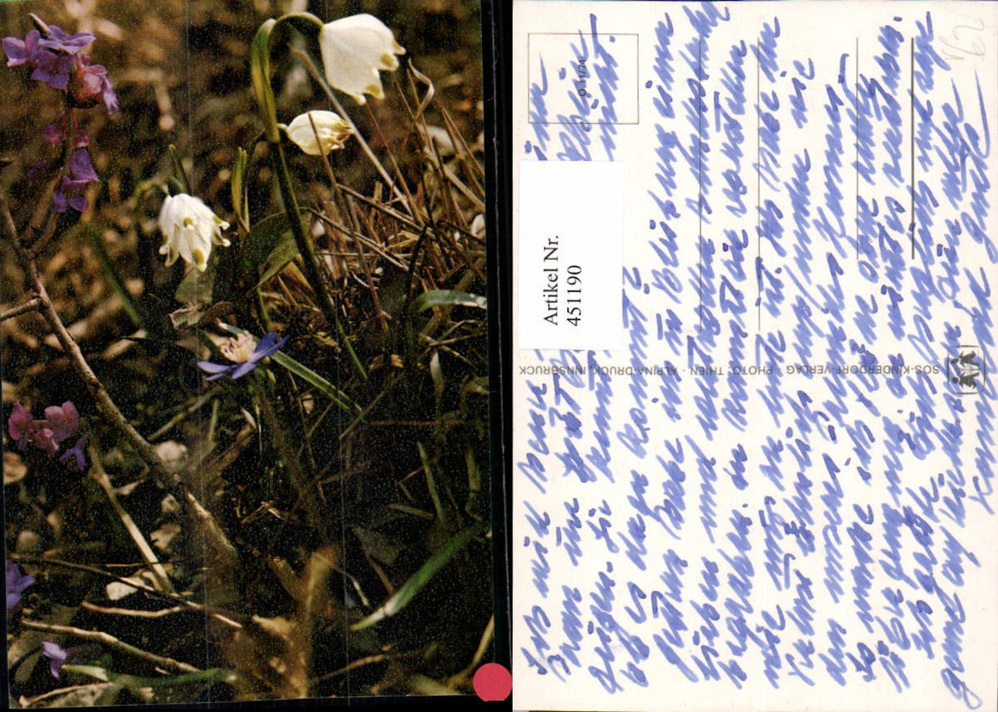 451190,SOS-Kinderdorf O11/74 Blumen Märzenbecher