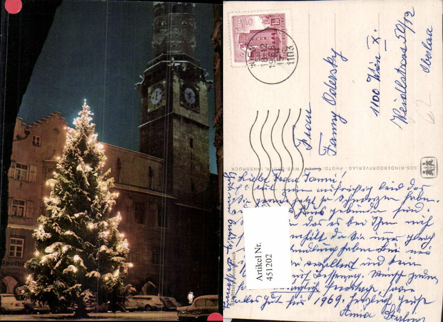 451202,SOS-Kinderdorf Innsbruck Stadtturm Weihnachtsbaum