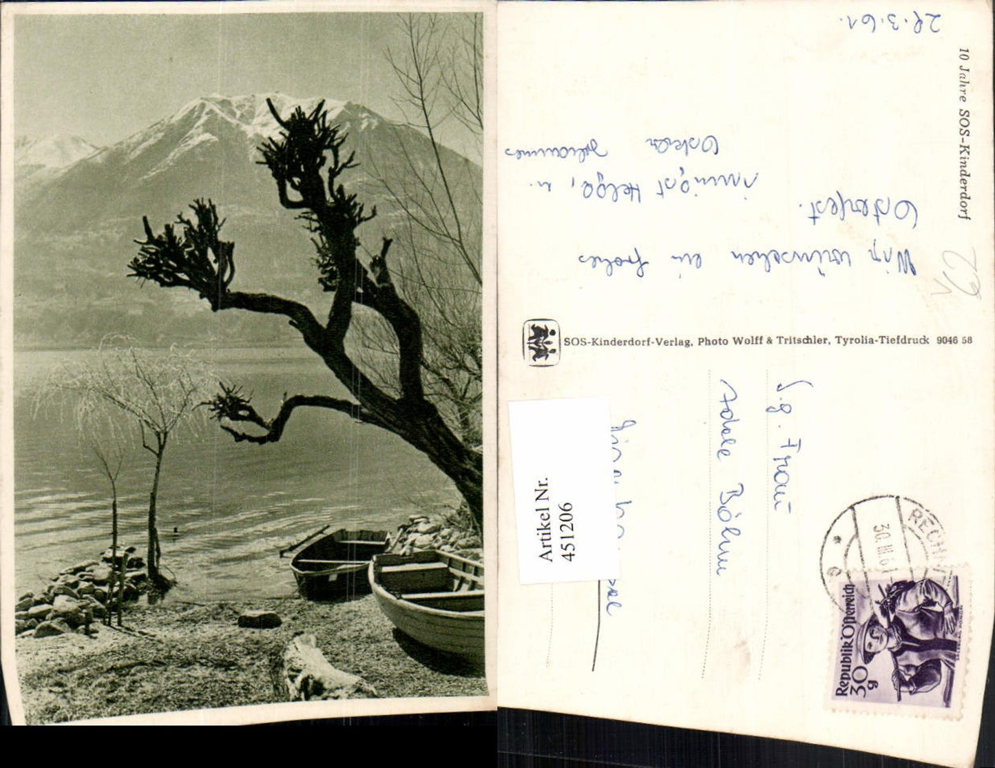 451206, SOS Children's Village Lake Shore Scene Boats Mountain scenery