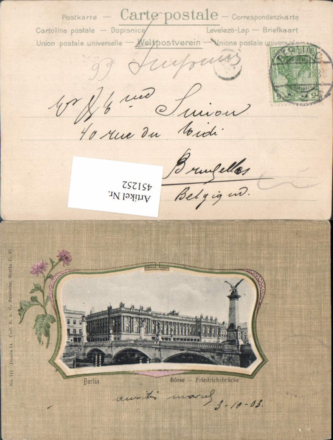 451252,Berlin Börse Friedrichsbrücke Passepartout