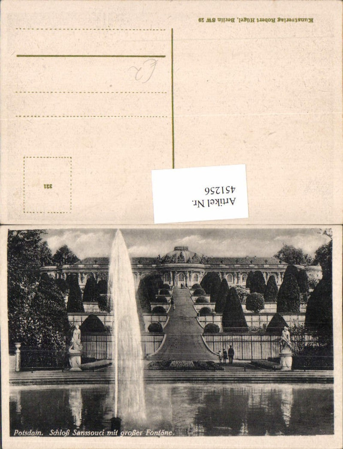 451256,Potsdam Schloss Sanssouci m. Großer Fontäne