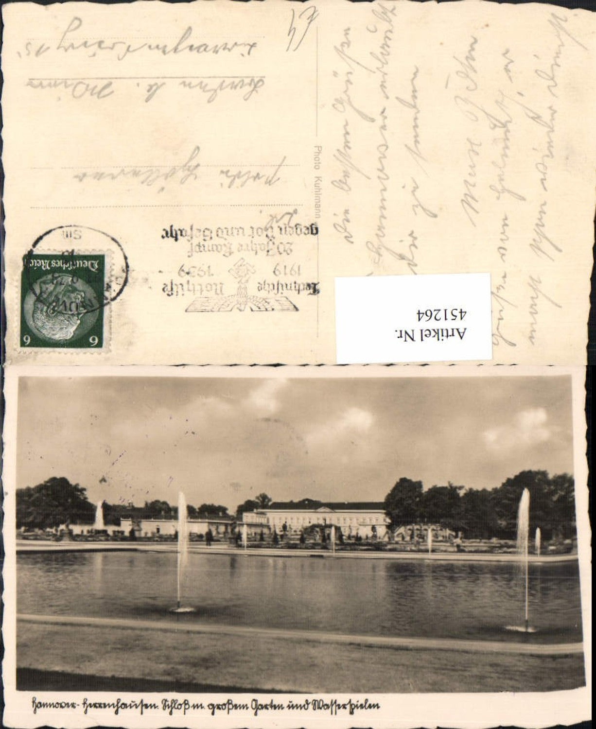 451264,Hannover Herrenhausen Schloss m. Großem Garten Wasserspiele