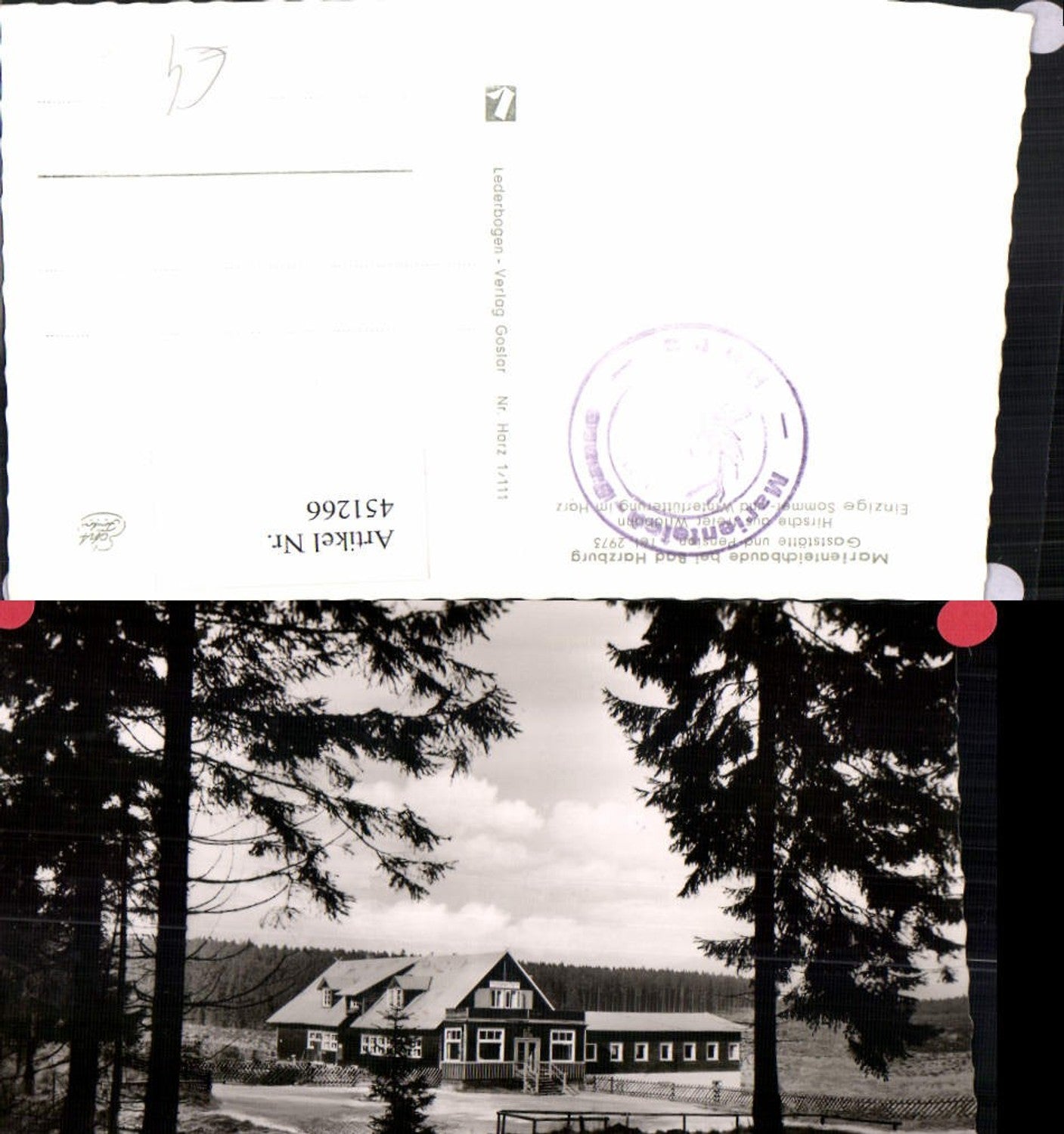 451266,Marienteichbaude b. Bad Harzburg Gaststätte