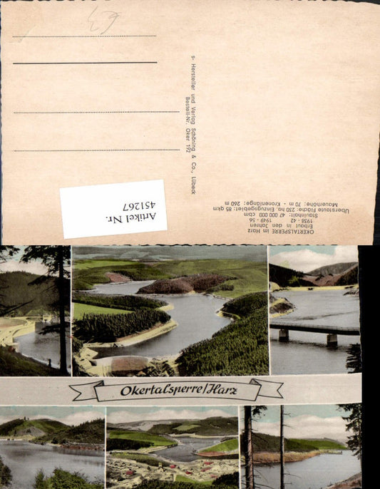 451267,Okertalsperre im Harz b. Altenau Stausee Brücke Mehrbildkarte