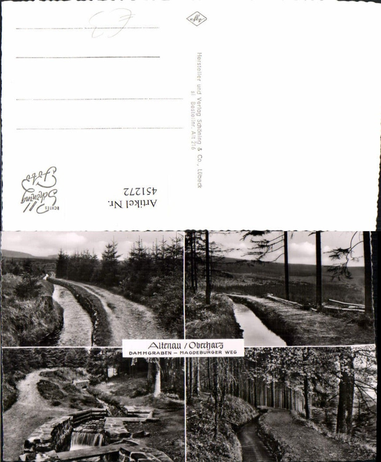 451272,Altenau im Oberharz Dammgraben Wegpartien Mehrbildkarte