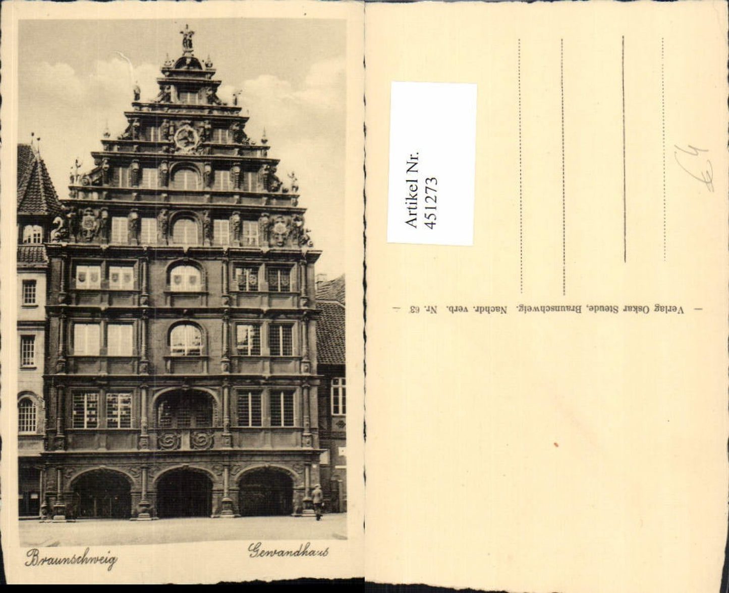 451273,Braunschweig Gewandhaus Gebäude